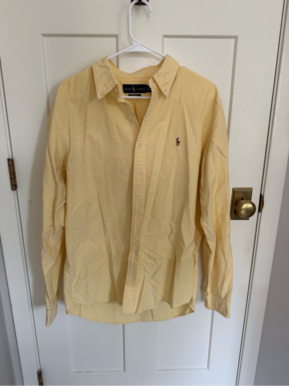 Ralph Lauren Vintage Light Yellow Button-Down Oxford Shirt XL